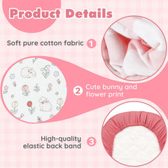 Haleeone jersey cotton sheets provide smooth, gentle contact for delicate baby skin.