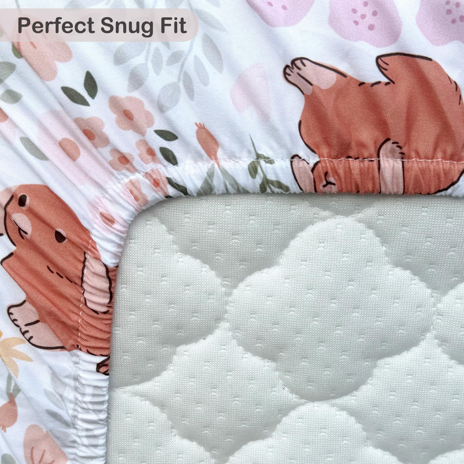Haleeone soft-touch pink bassinet sheet texture gentle on baby skin