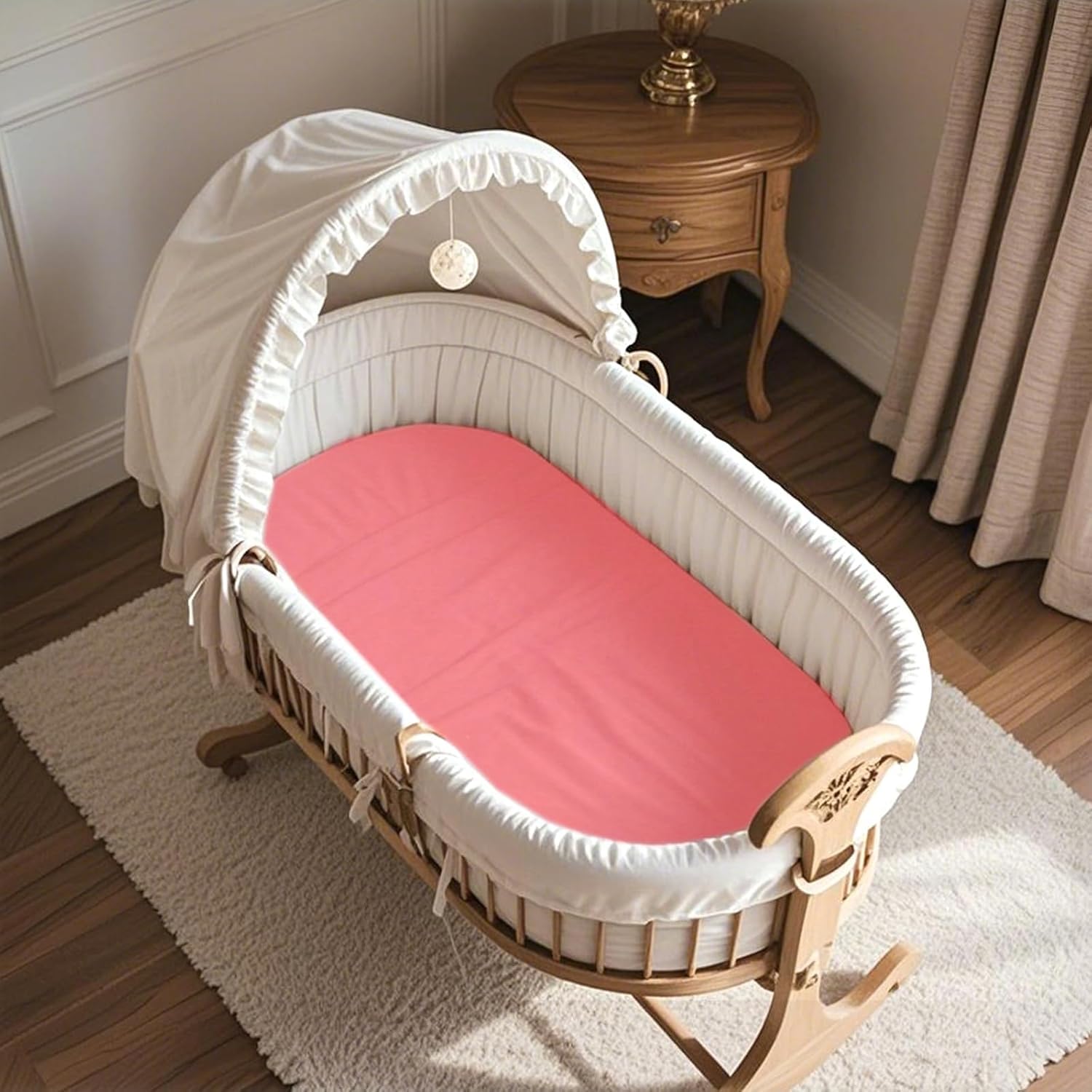 Haleeone 4moms mamaroo sleep compatibility pink sheet for easy care