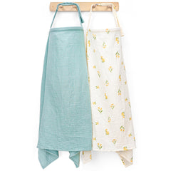 Haleeone nursing cover with privacy arch neckline provides discreet feeding outdoors.