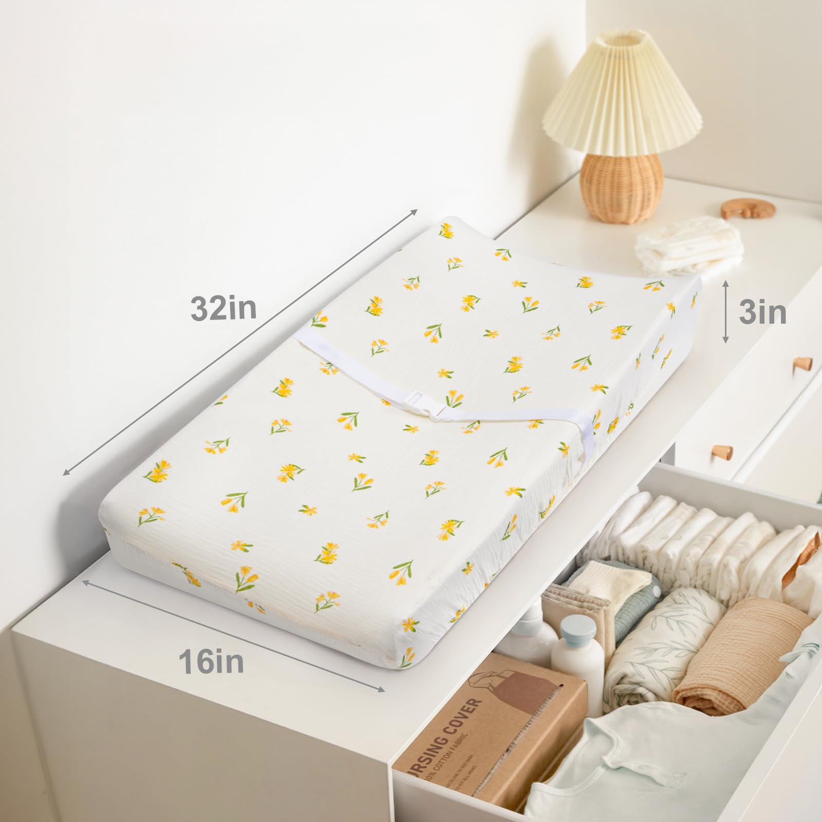 Haleeone muslin texture close-up reveals soft, skin-friendly fabric ideal for diaper changes.