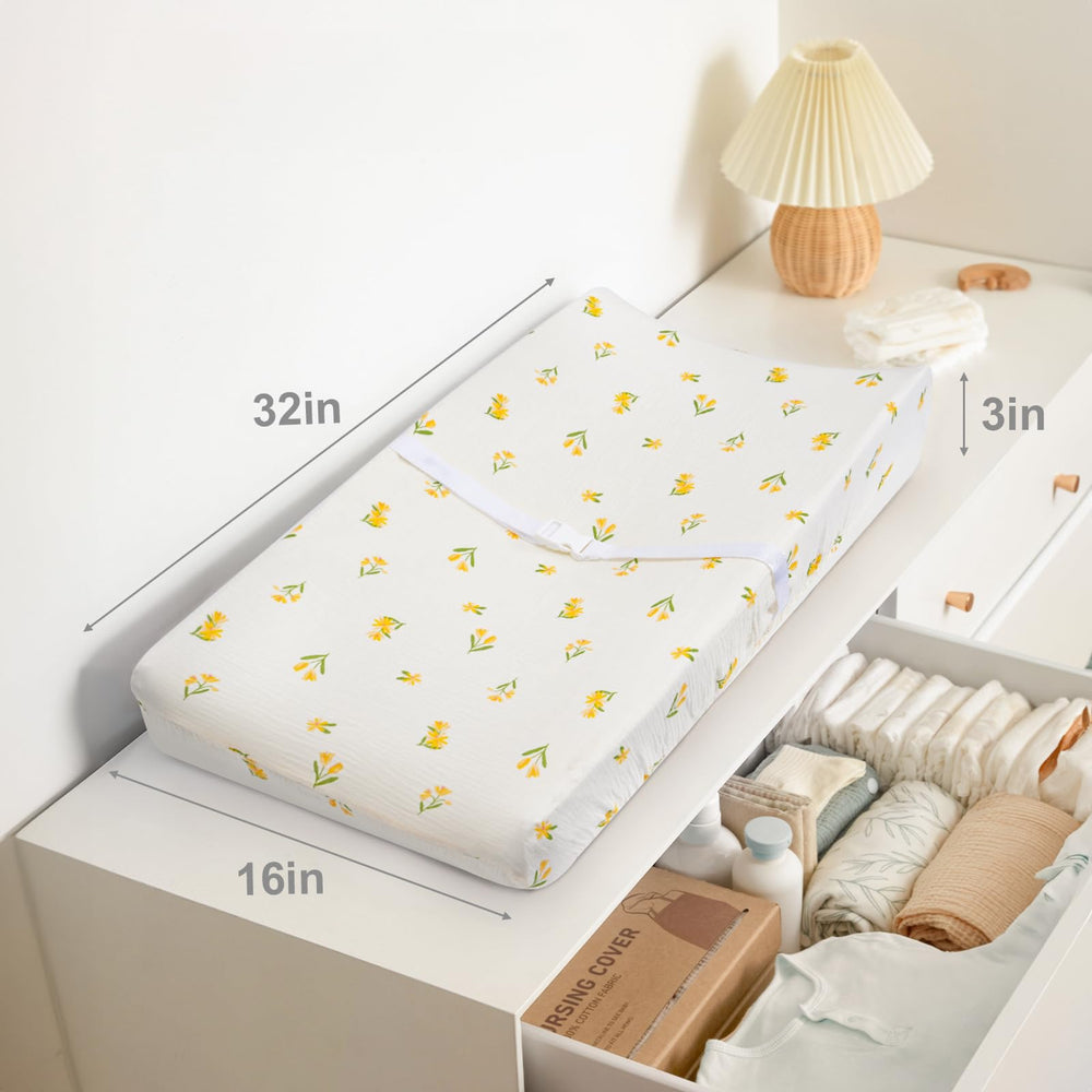 Haleeone muslin texture close-up reveals soft, skin-friendly fabric ideal for diaper changes.