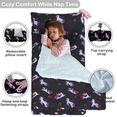 Haleeone Nap Mat soft dot minky blanket for cozy naps