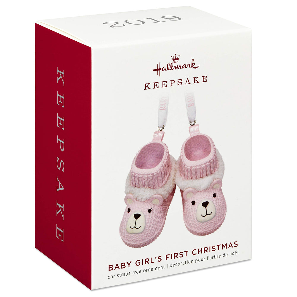 Hallmark satin-ribbon-baby-1st-christmas-ornament highlights cute face and charm