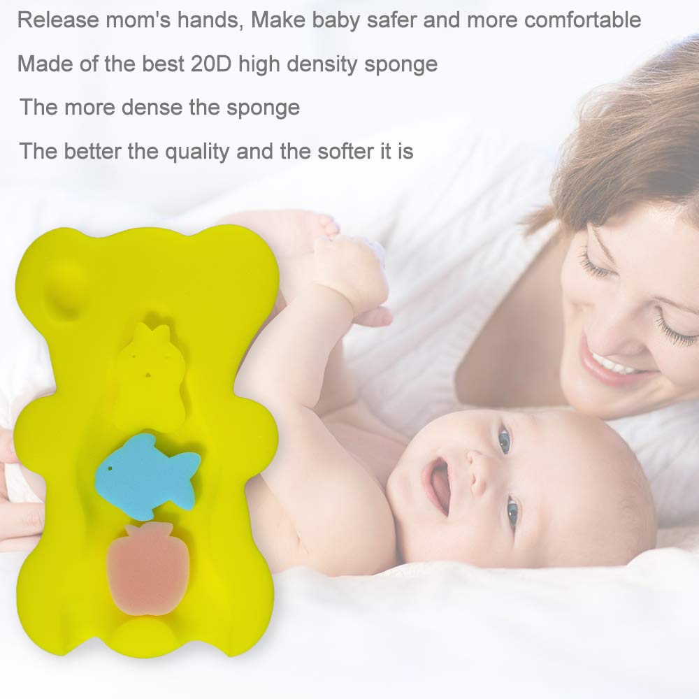 Hallo Baby Bath Cushion provides head, neck, back support during tub time
