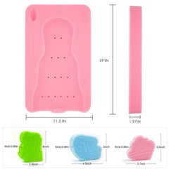 Hallo baby bath sponge pink thicker design offers secure infant comfort.