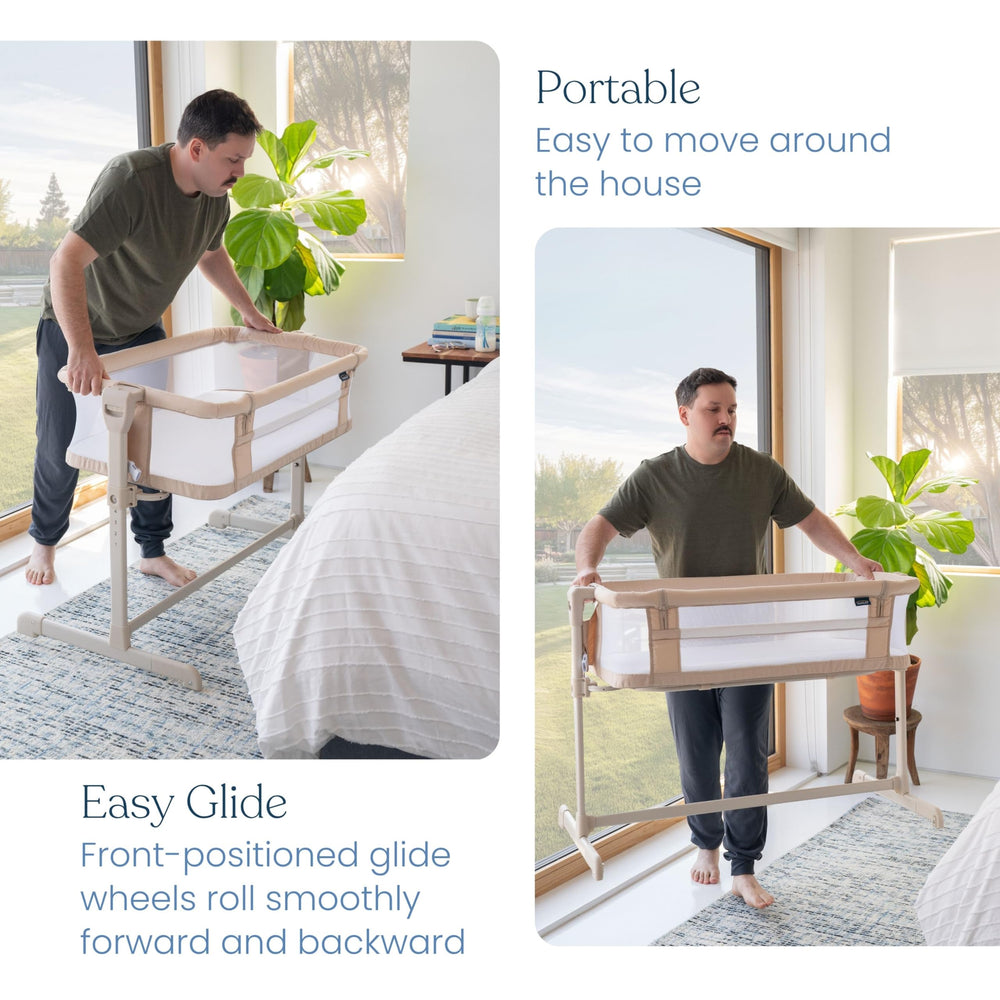 HALO BassiNest fixed buckles and straps ensure secure bedside attachment.