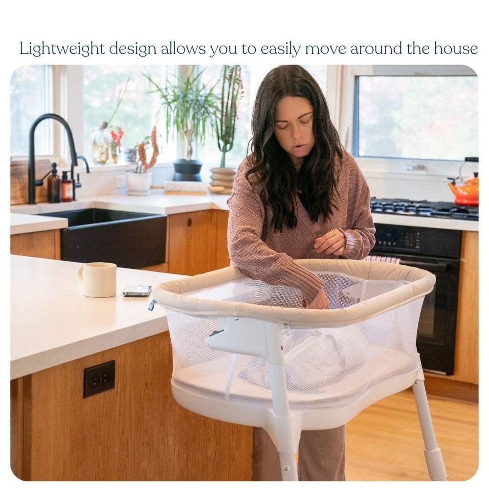 HALO BassiNest Lite machine-washable mesh for quick tidy-ups