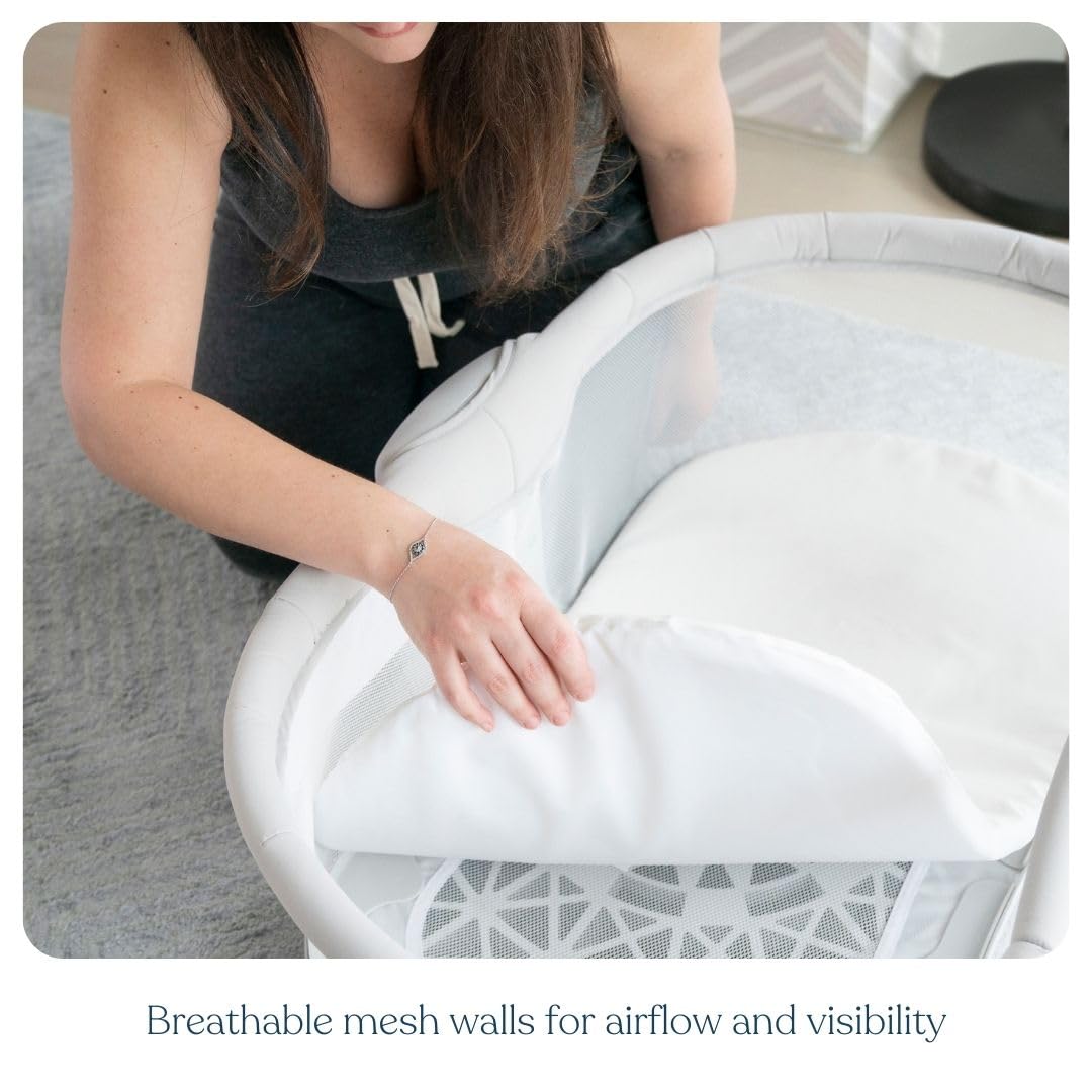 HALO BassiNest portable nest mode supports nearby use around the home.