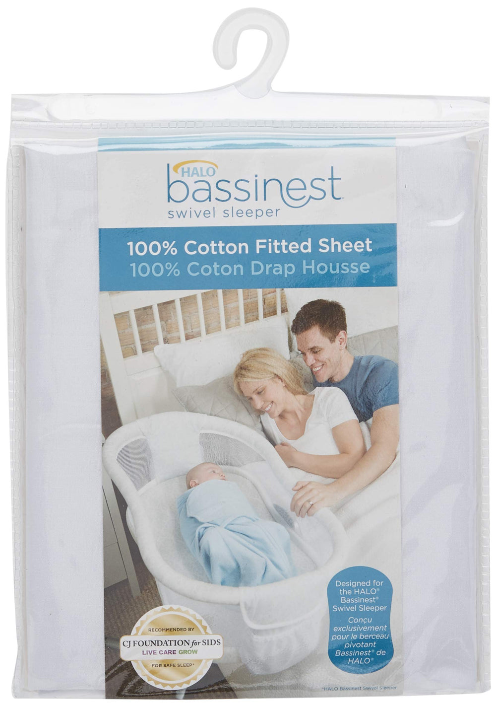 HALO BassiNest sheet fits 30 by 16 inches precisely, reducing slip.