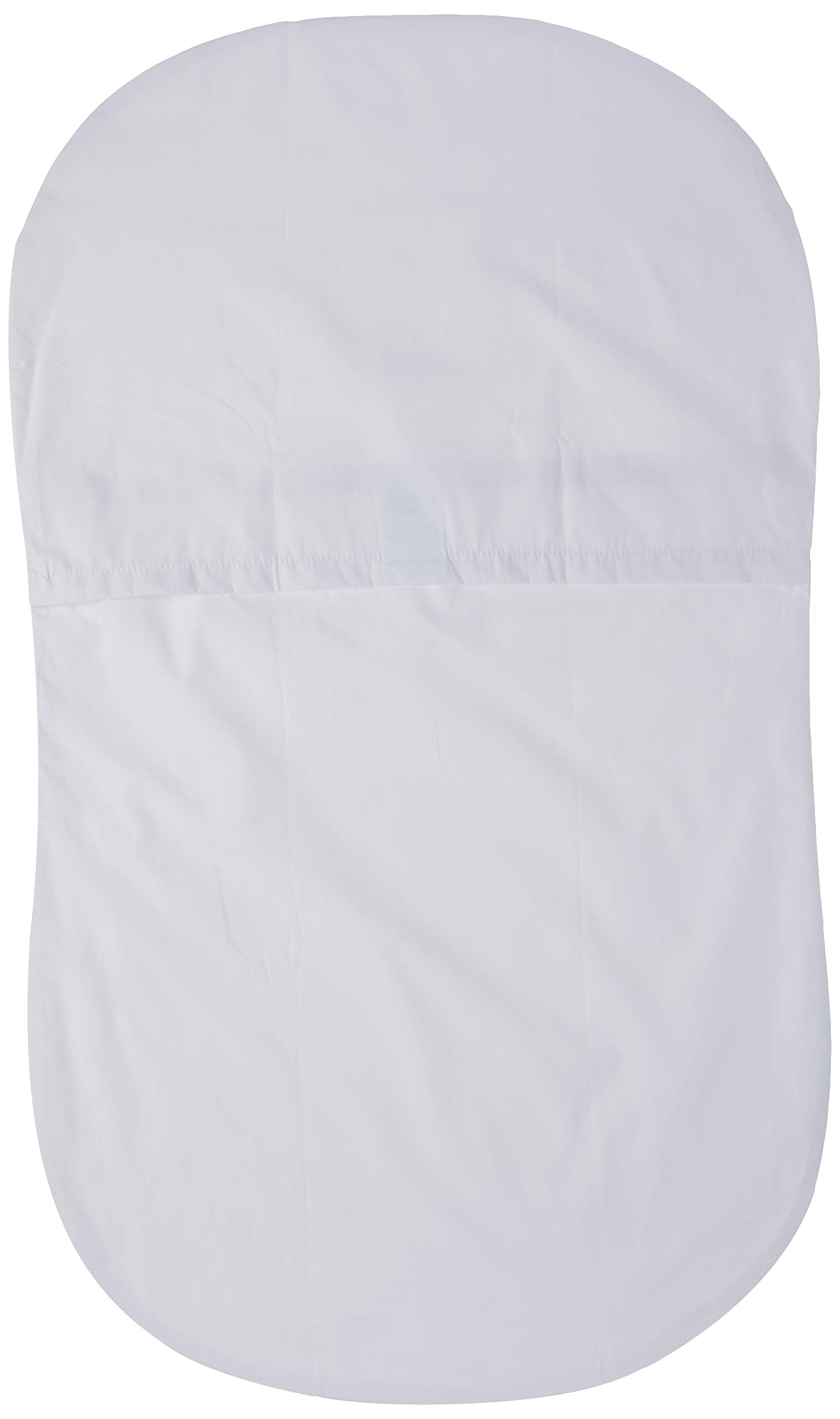 HALO BassiNest sheet envelope-fit in action securing snug fit.