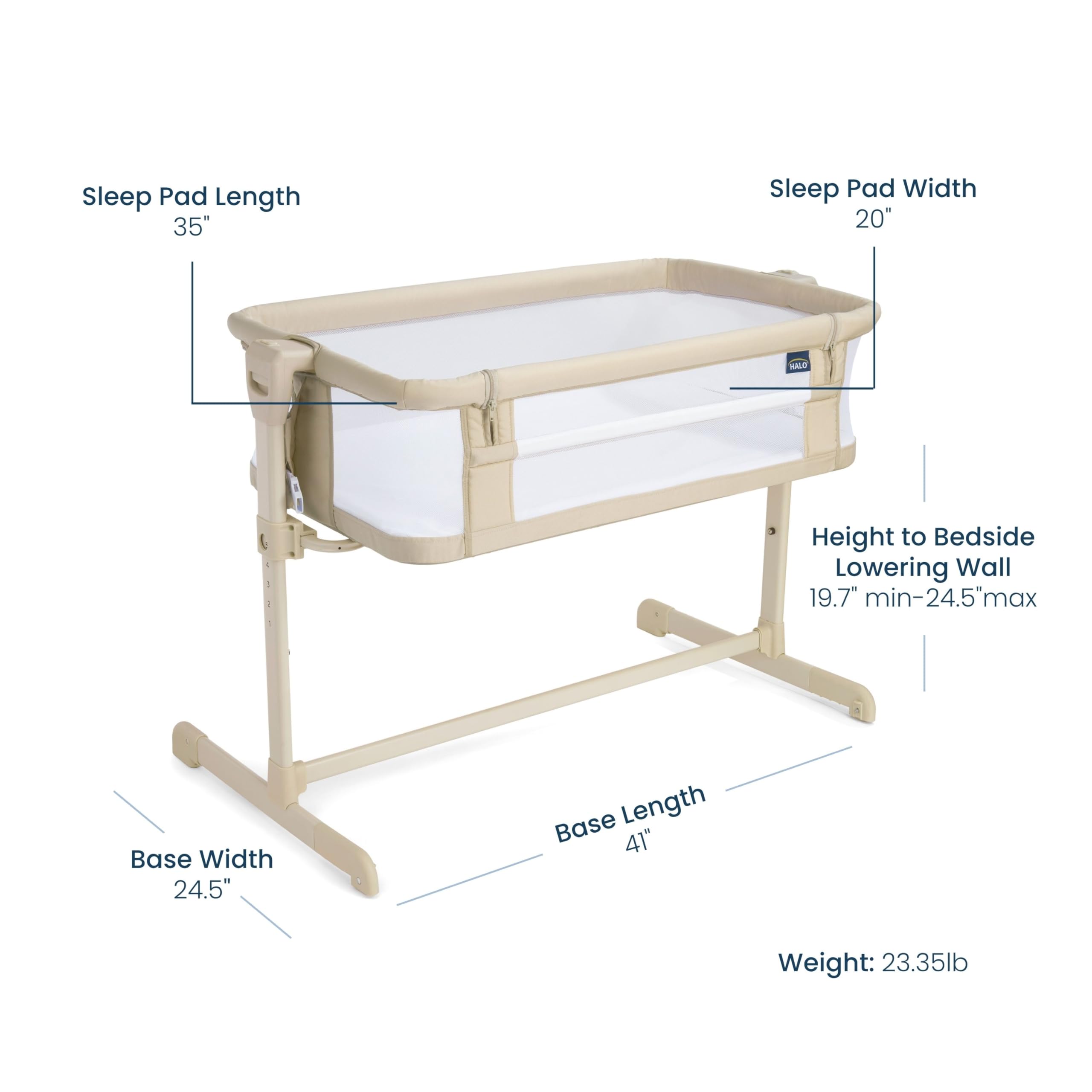 HALO BassiNest standalone portable bassinet mode offers versatile use around home.