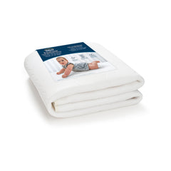 HALO breathable crib cover with quilted-mesh top for improved airflow and baby comfort
