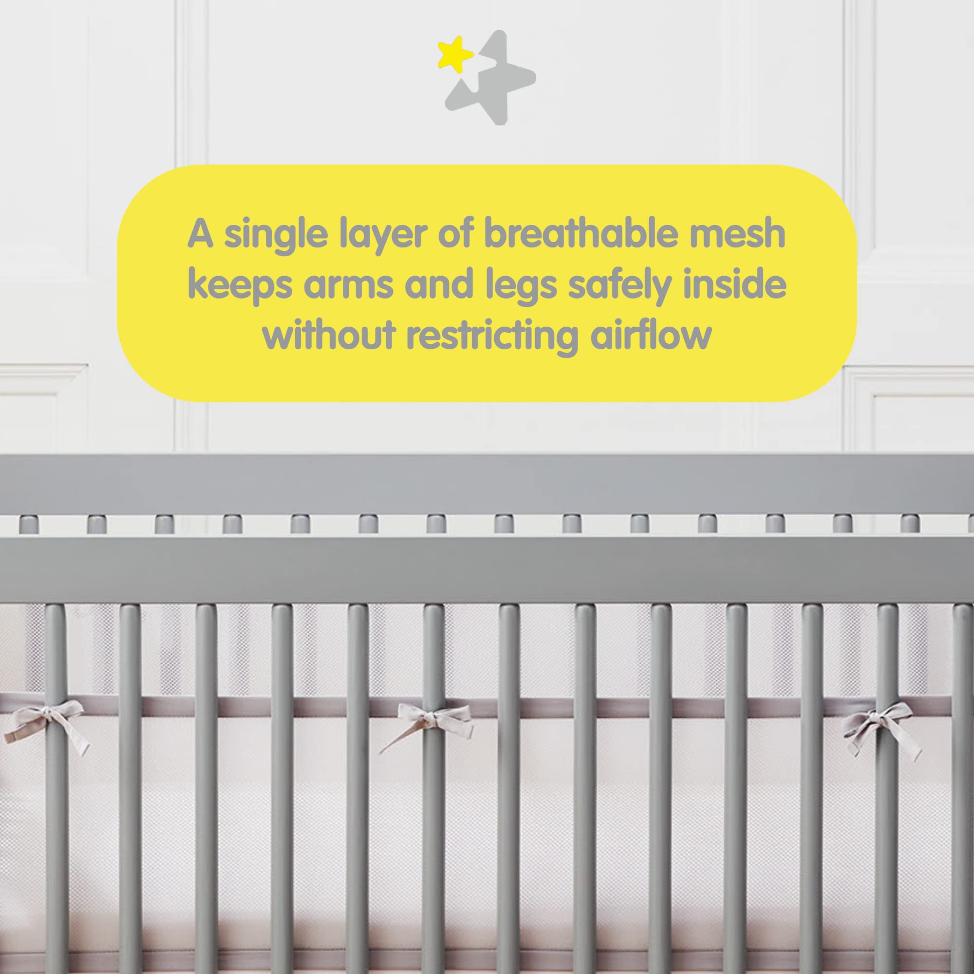 Halo BreathableMesh Liner airflow-focused design promotes unrestricted breathing and reduces risk of bumpers.