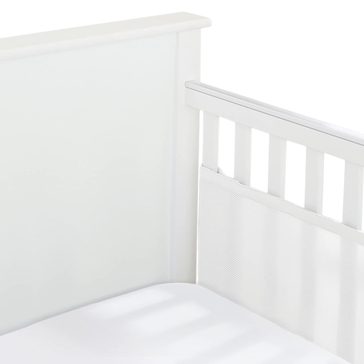 Halo BreathableMesh Liner fullsize crib side panel for safe, breathable coverage.