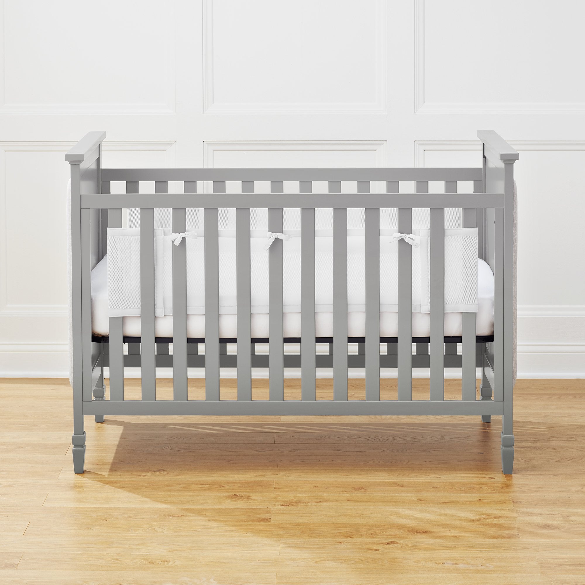 Halo BreathableMesh Liner two-sides coverage for 52x28 inch crib protects sleep.