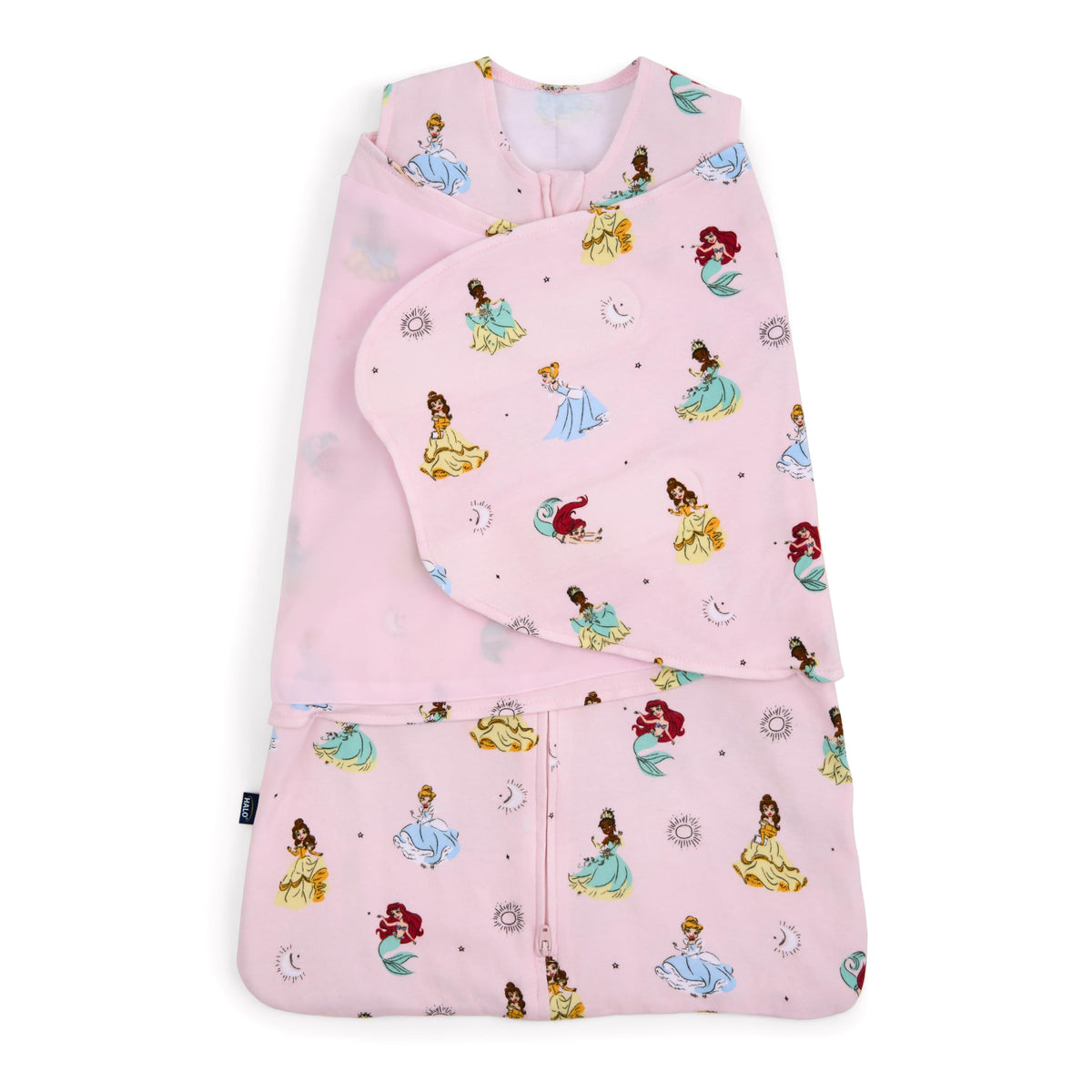 HALO Disney Princess Sleepsack front view promotes safe sleep with soft, breathable cotton.