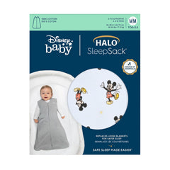HALO Sleepsack fabric close-up highlights soft breathable 100% cotton for baby skin.