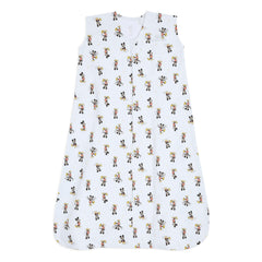 HALO Disney Sleepsack Mickey Fun zipper close-up demonstrates easy diaper changes and secure sleep.