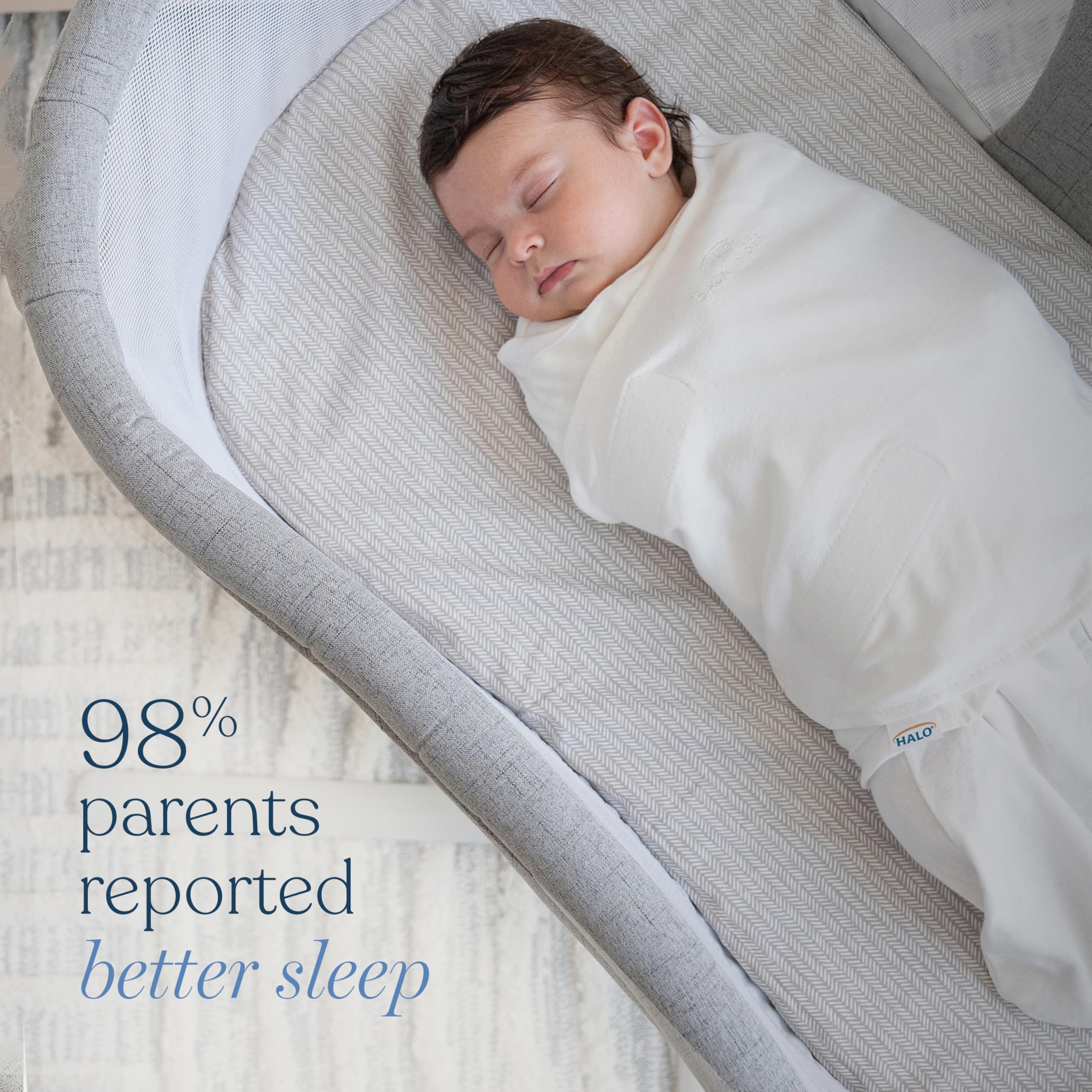 HALO Hip Healthy design supports safe hip positioning during sleep