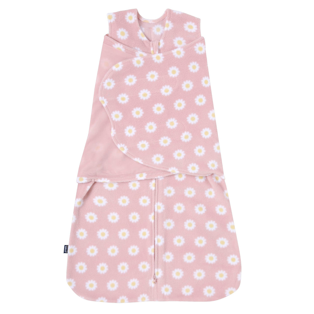 HALO micro-fleece sleepsack swaddle side view promotes secure, cozy newborn sleep.