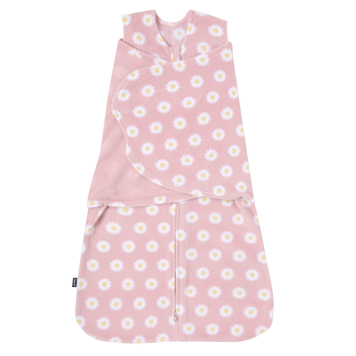 HALO micro-fleece sleepsack swaddle side view promotes secure, cozy newborn sleep.