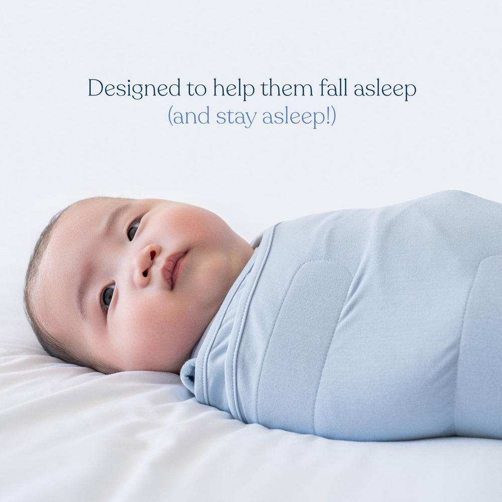 HALO SleepSack adjustable wings with hook-and-loop provide secure, snug fit to reduce startle and calm baby.