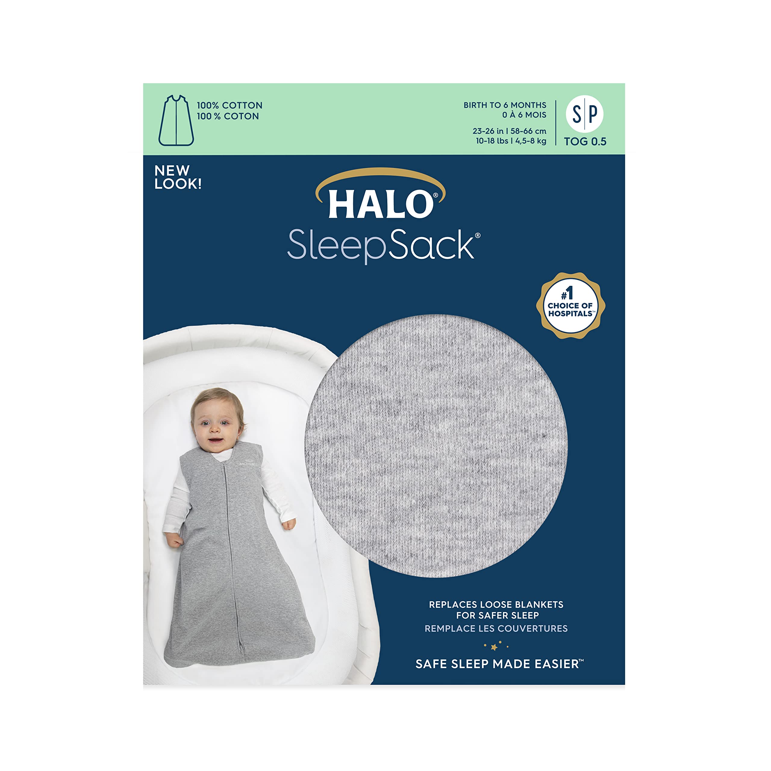 HALO SleepSack shown in crib setup for undisturbed sleep