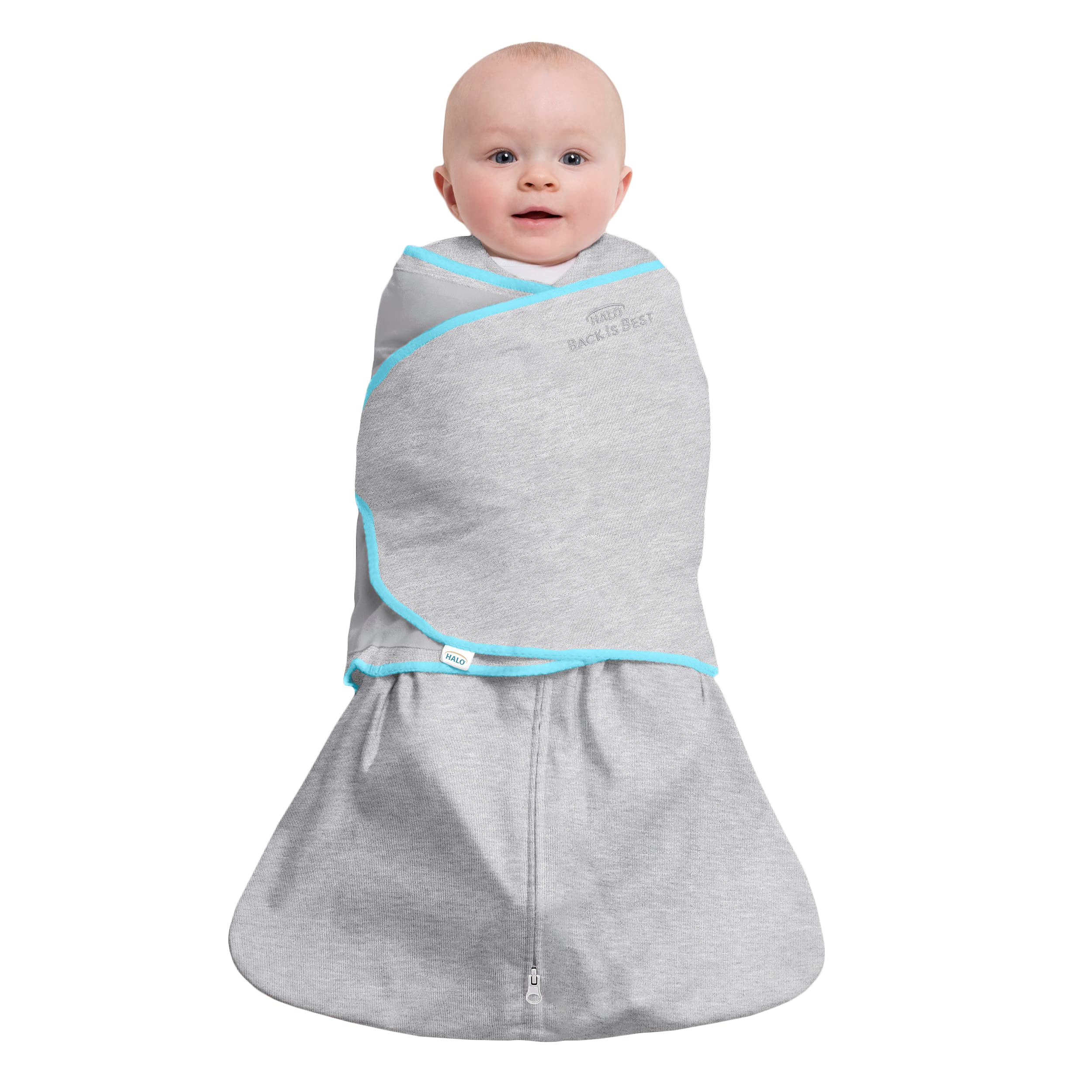 HALO Sleepsack back-is-best embroidery highlights recommended sleep position for safer nighttime routine.