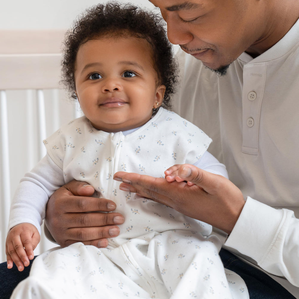 HALO SleepSack blue thyme bottom zip enables quick diaper changes