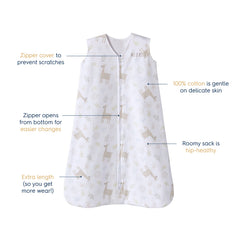 HALO SleepSack bottom zipper enables easy diaper changes and quick access
