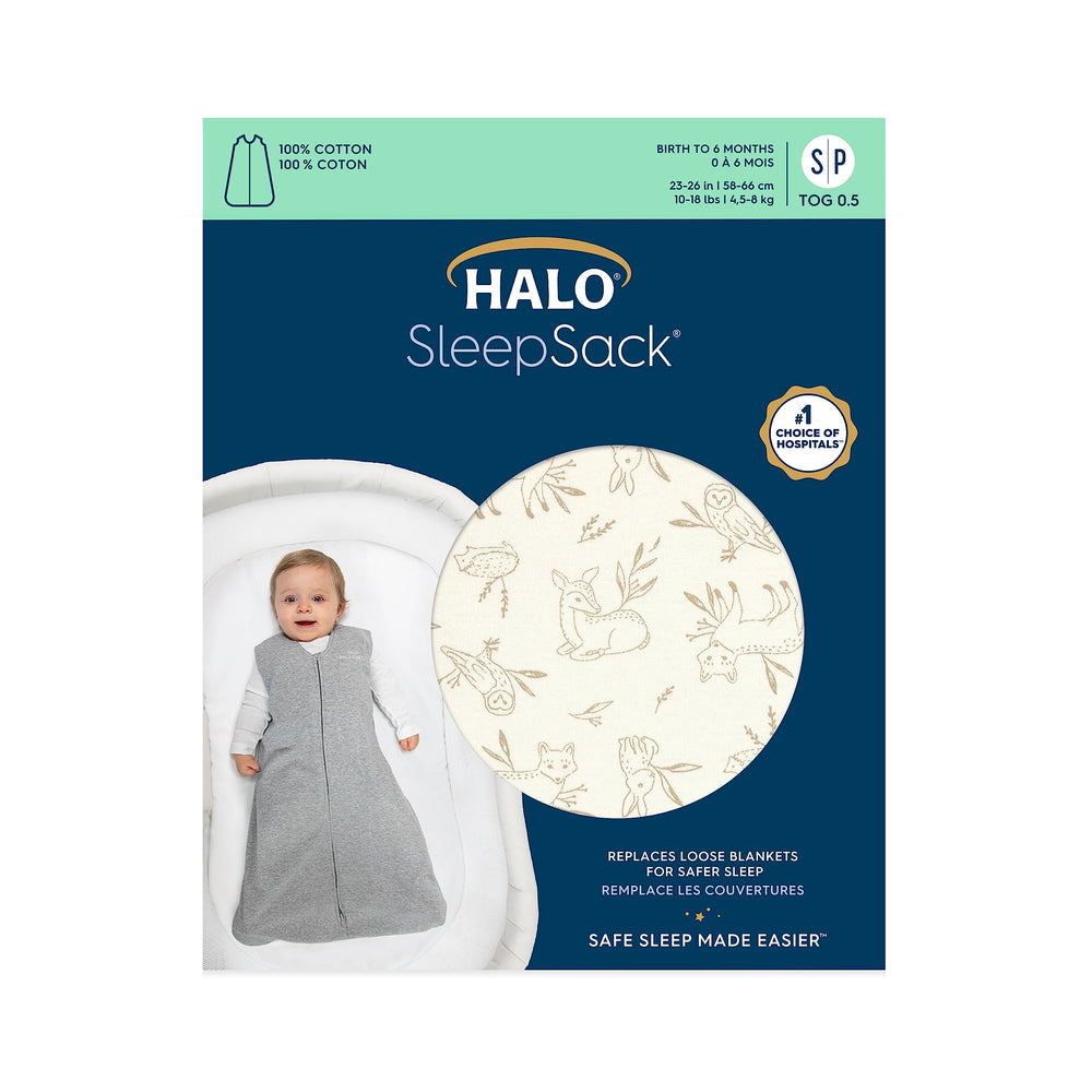 HALO SleepSack bottom zipper enables easy diaper changes while baby stays cozy