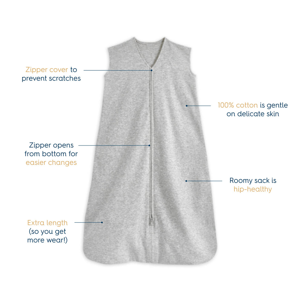 HALO SleepSack bottom zipper entry for easy diaper changes and secure fit