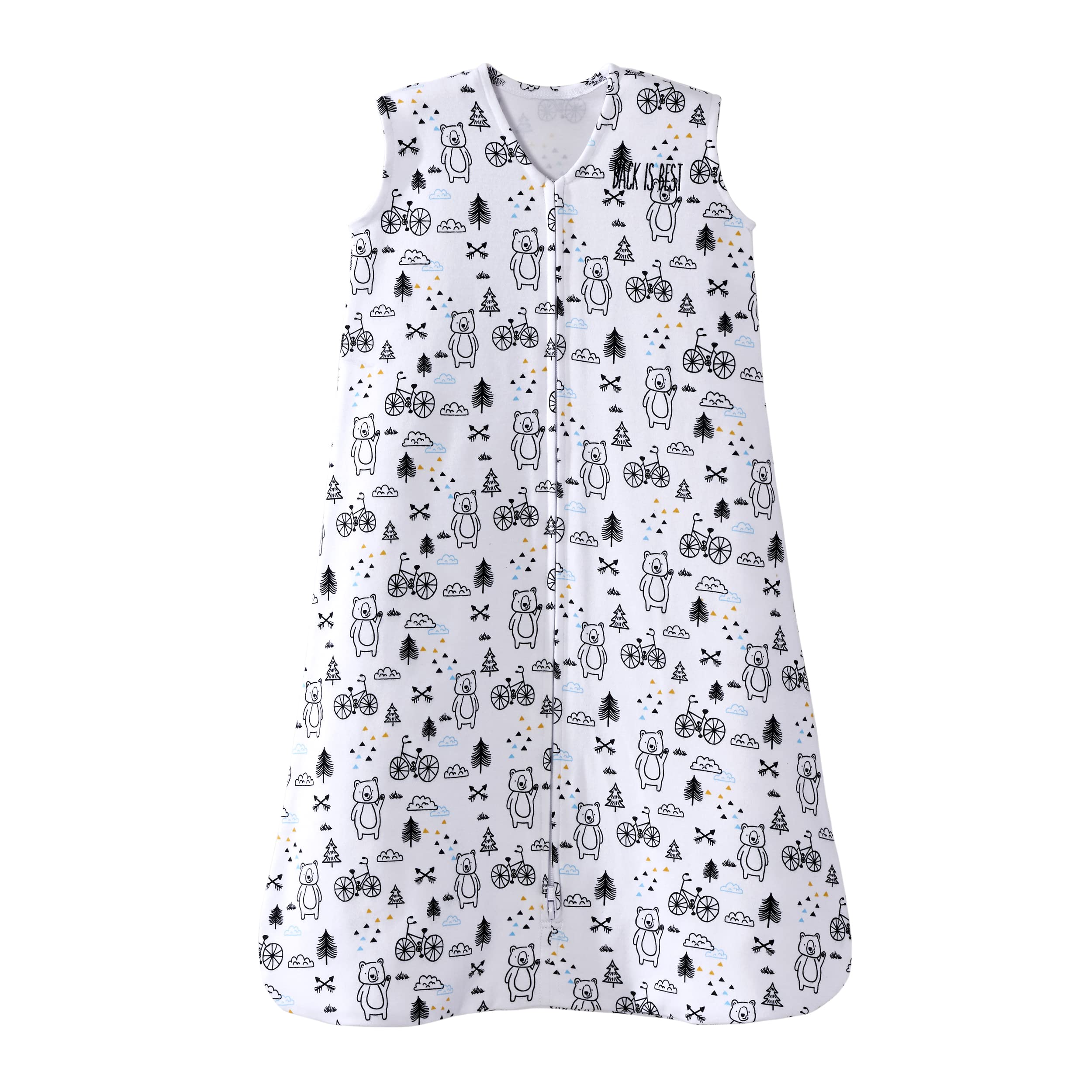 HALO SleepSack bottom-zipper for quick night-time diaper changes.
