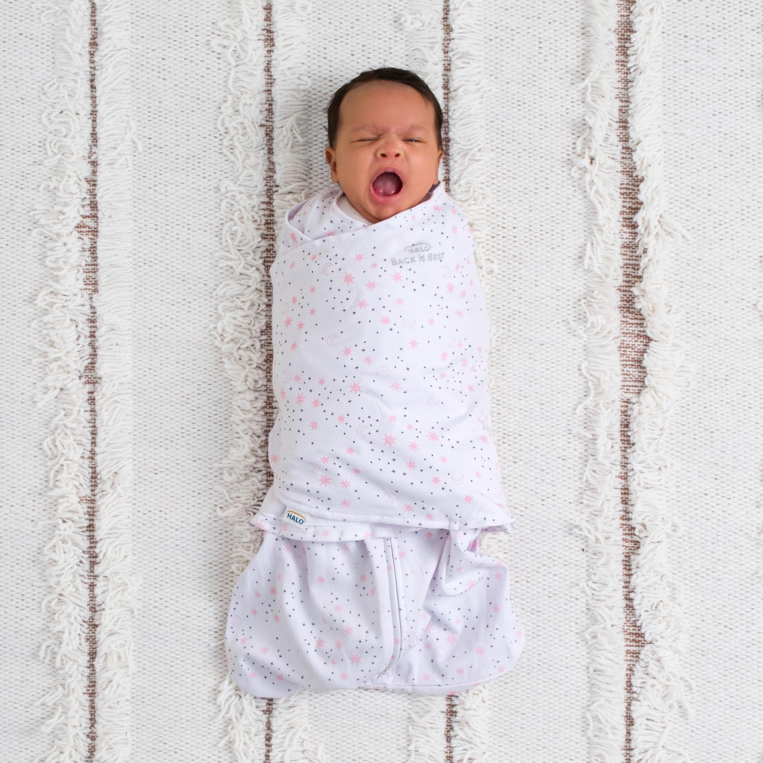 HALO Sleepsack cotton double-knit close-up shows breathable fabric and gentle stretch