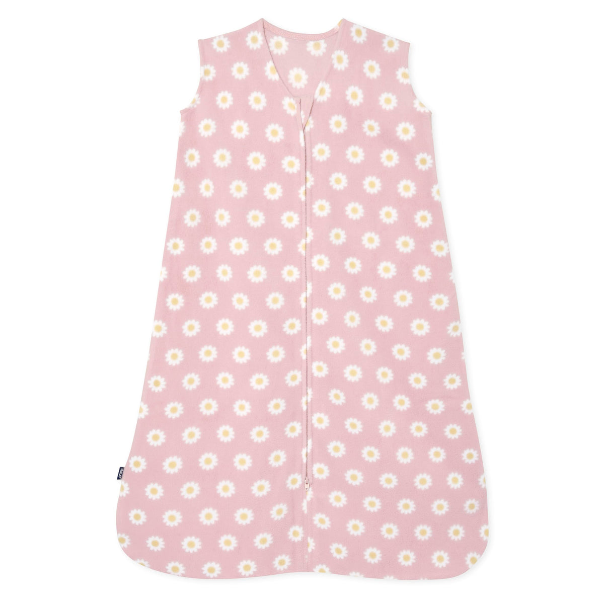 HALO SleepSack Daisy microfleece front view for cozy warmth and safe sleep.