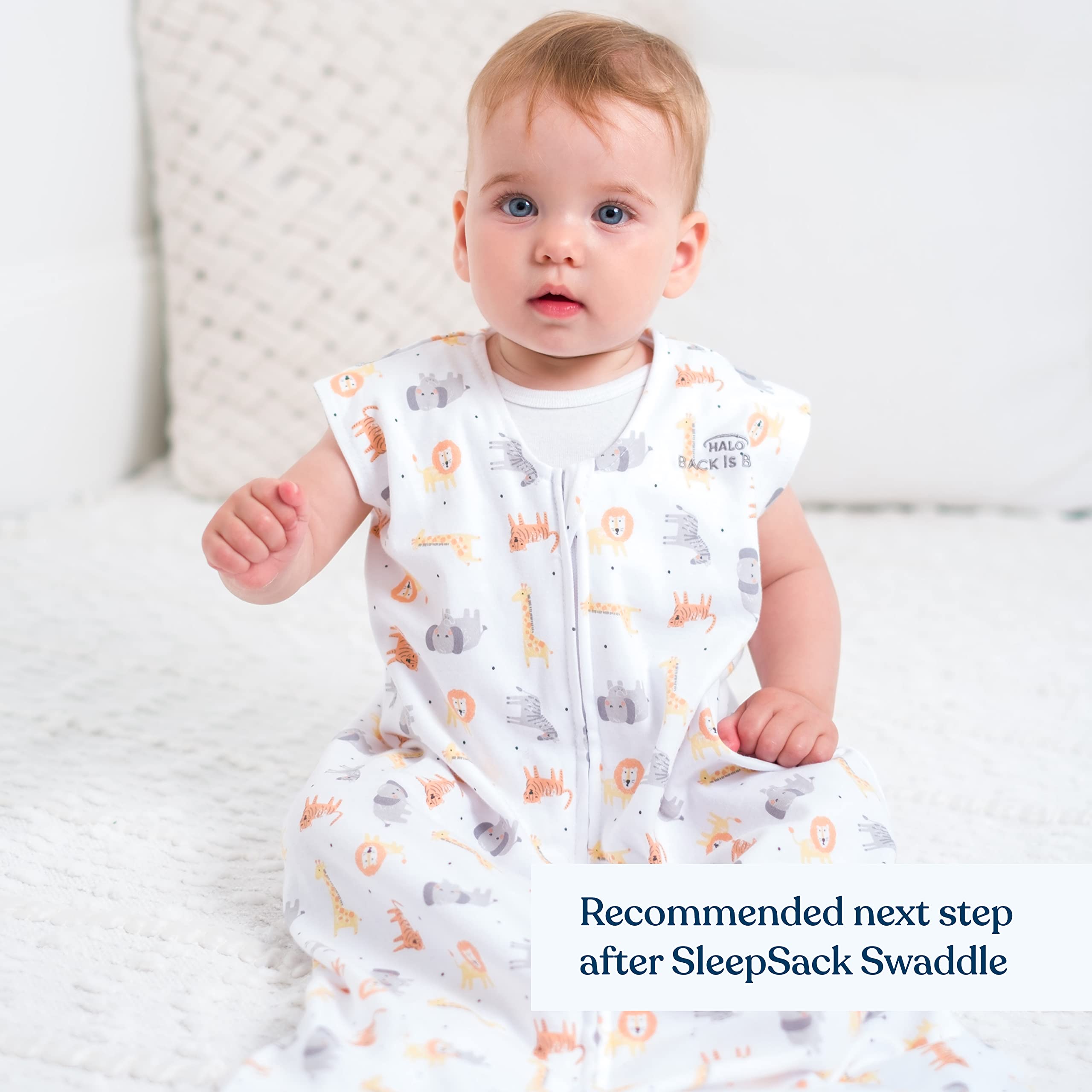 HALO SleepSack hip-development closeup shows hip-friendly design.