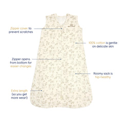 HALO SleepSack hip healthy design supports hip positioning.