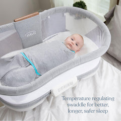 HALO Sleepsack Ideal Temp fabric demonstrates temperature regulation for comfortable naps