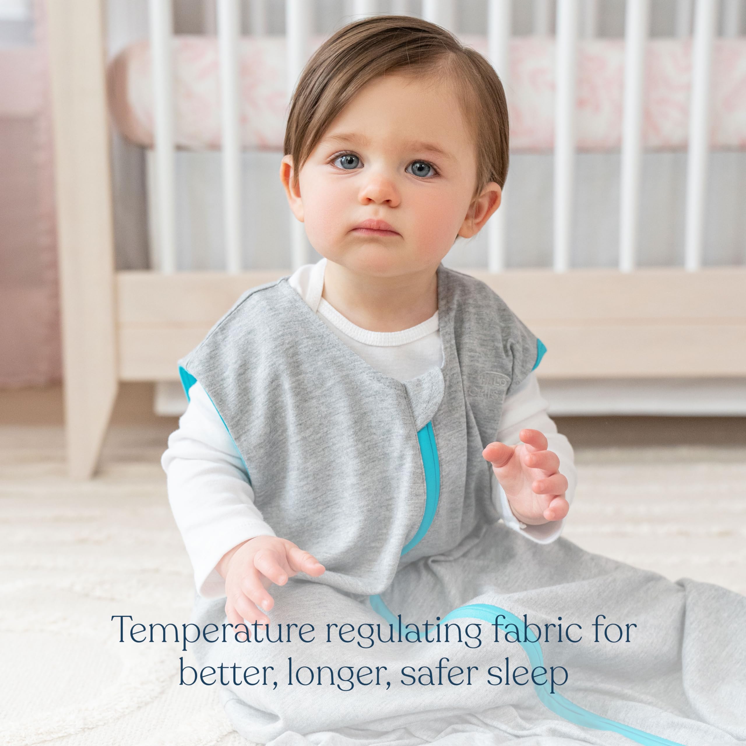HALO Sleepsack IntelliThread weave close-up highlighting temperature-regulating fibers