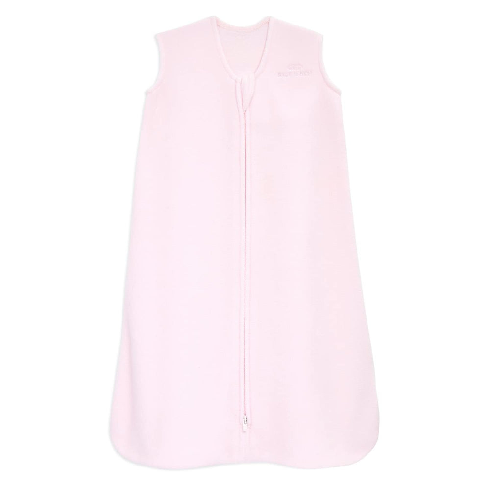HALO SleepSack micro-fleece soft-pink front view offers cozy warmth for safe sleep.