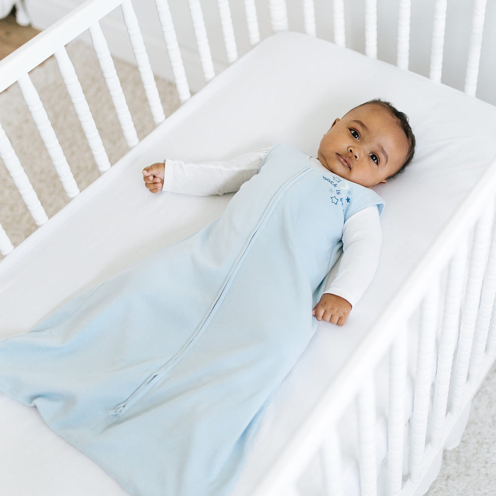 Halo SleepSack neck zipper cover protects delicate skin during diaper changes