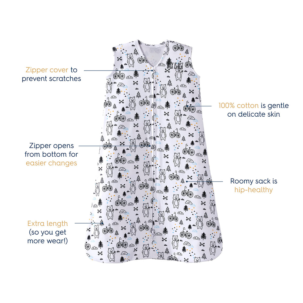 HALO SleepSack neckline zipper cover protects skin during sleep.
