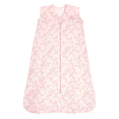 HALO SleepSack pink toile front view shows a cozy wearable blanket for safe sleep.