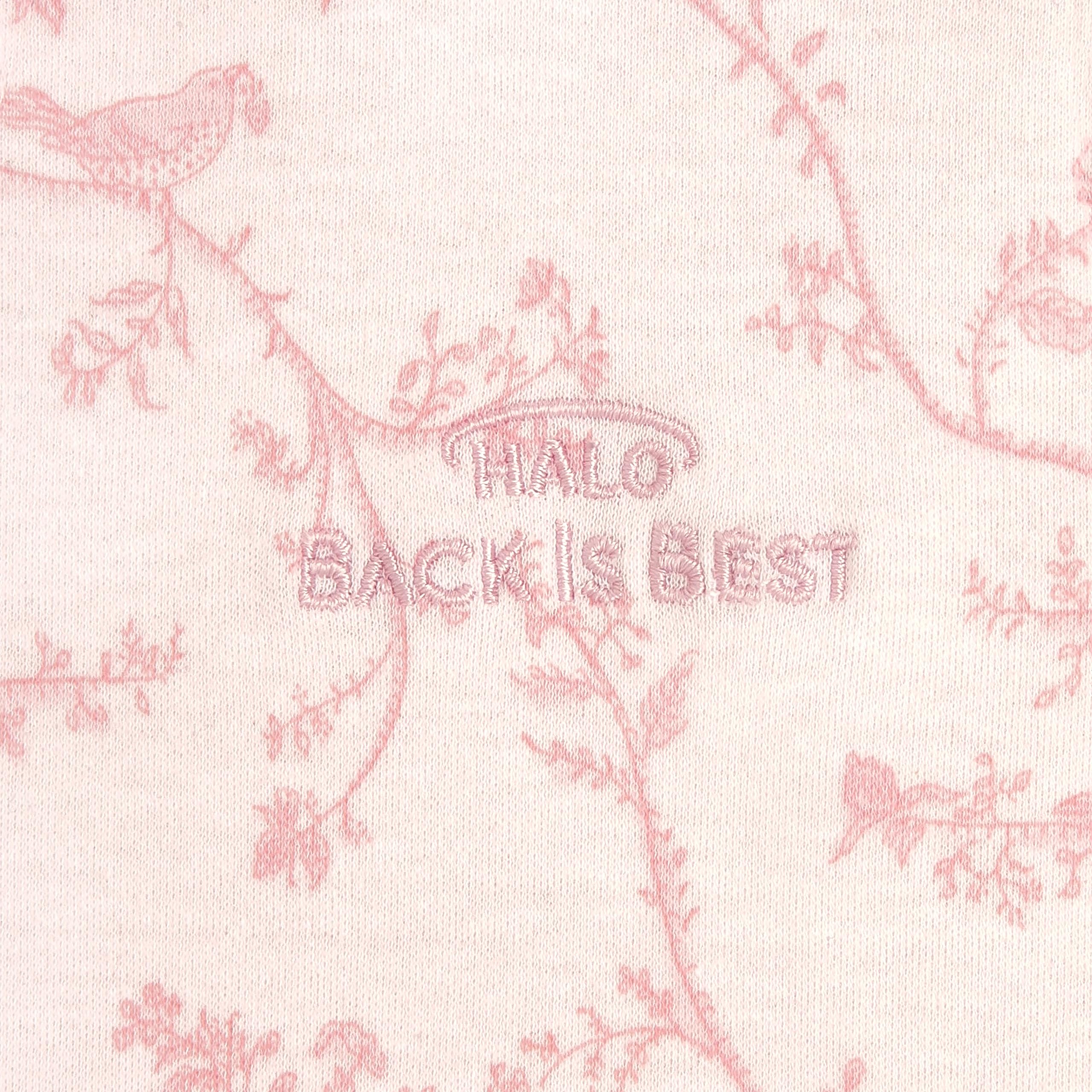 HALO SleepSack pink toile lightweight TOG 0.5 keeps baby comfortable.
