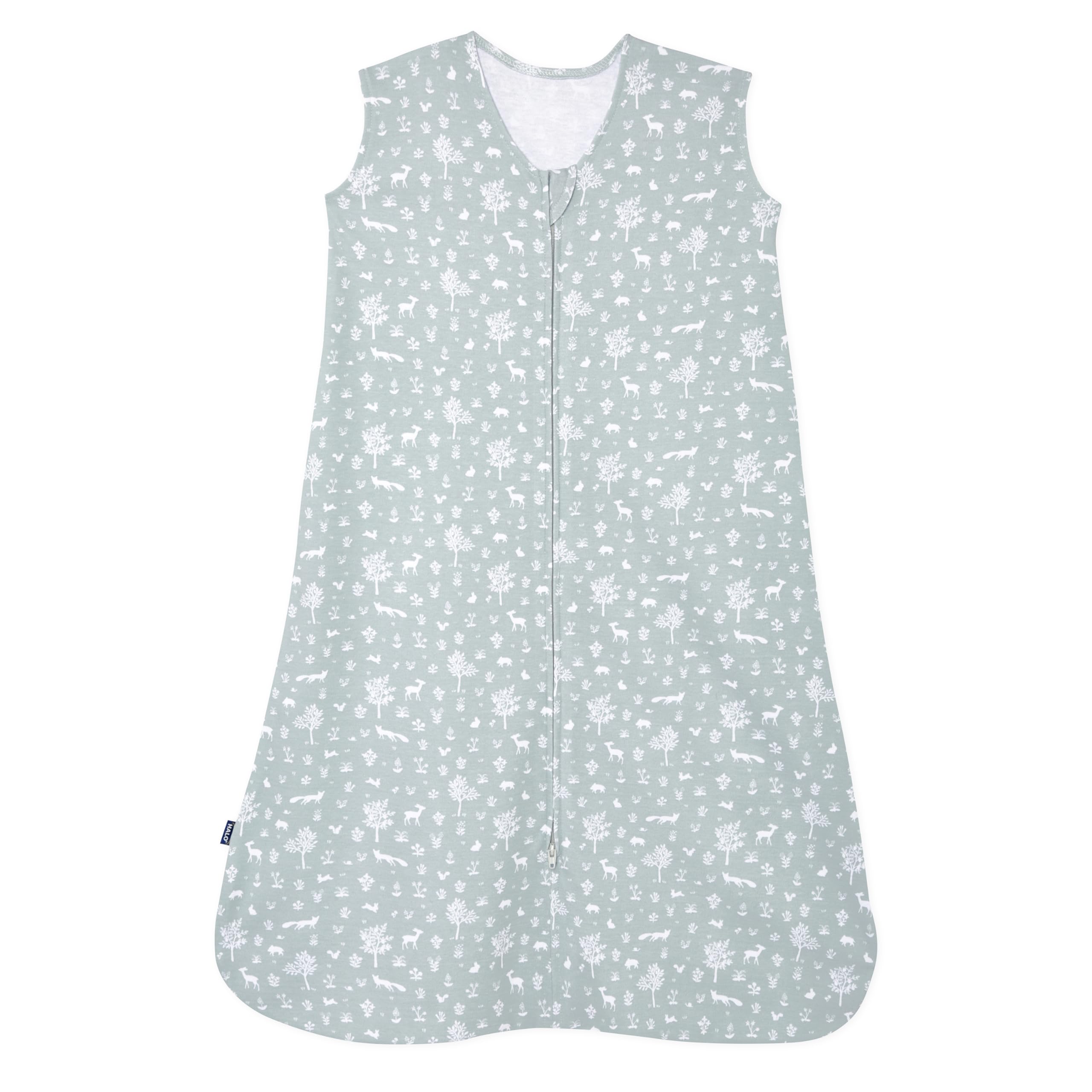 HALO SleepSack Sage Woodland on baby provides cozy, safe sleep.