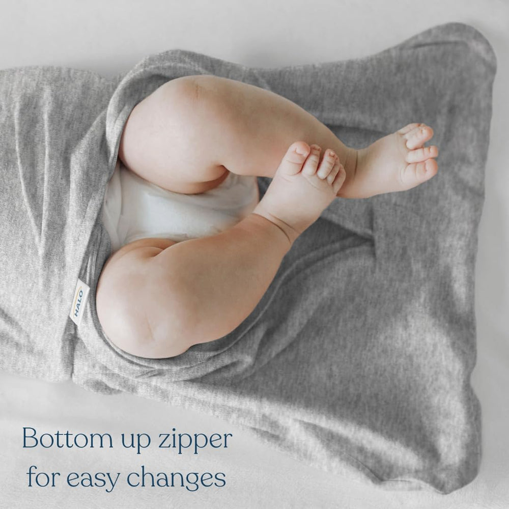 HALO Sleepsack sleeveless design reduces overheating while keeping arms snug.