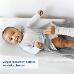 HALO Sleepsack Sunshine Rainbows large zipper-cover-at-neckline protects delicate skin