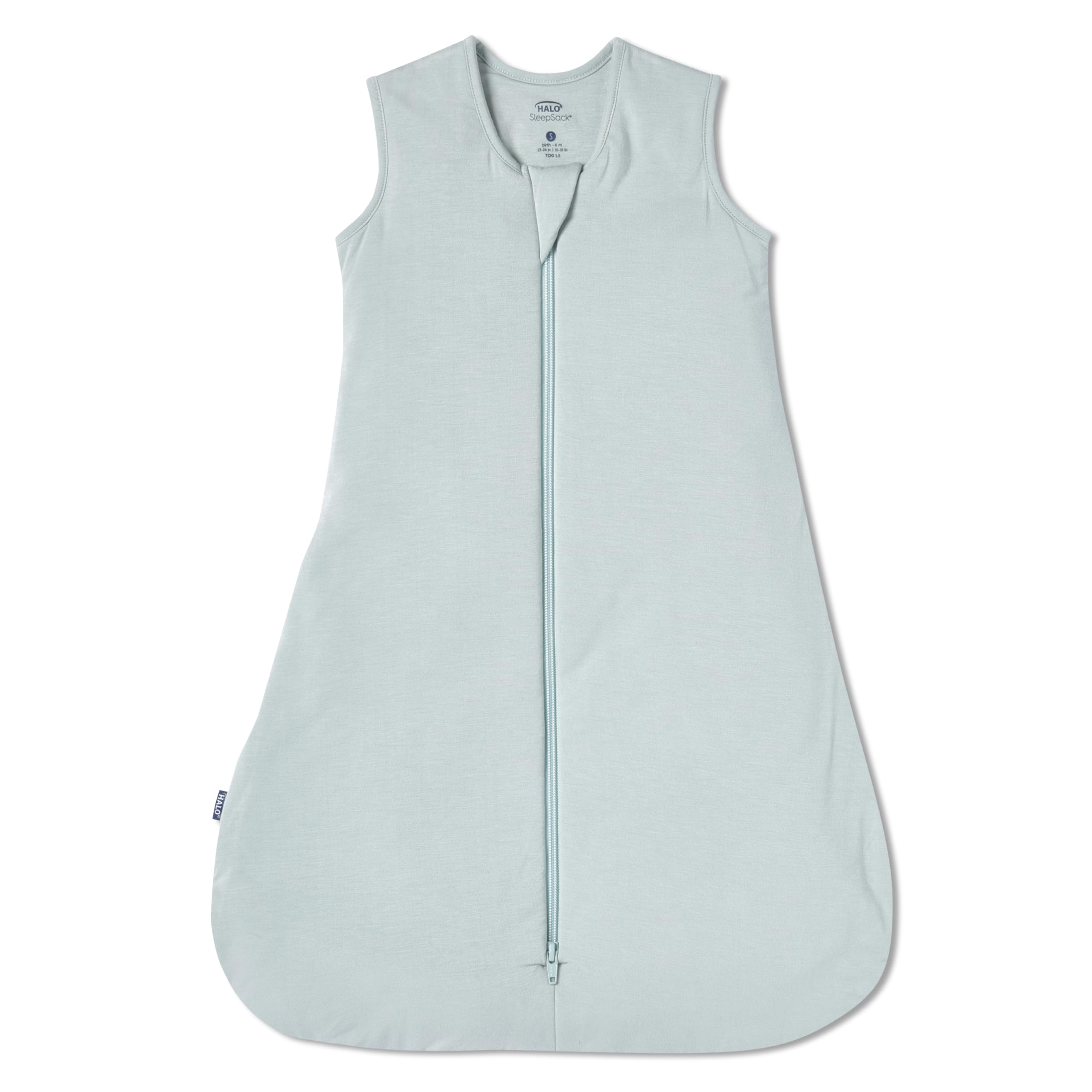 HALO SleepSack SuperSoft Calm Sage worn by baby for cozy, breathable sleep.