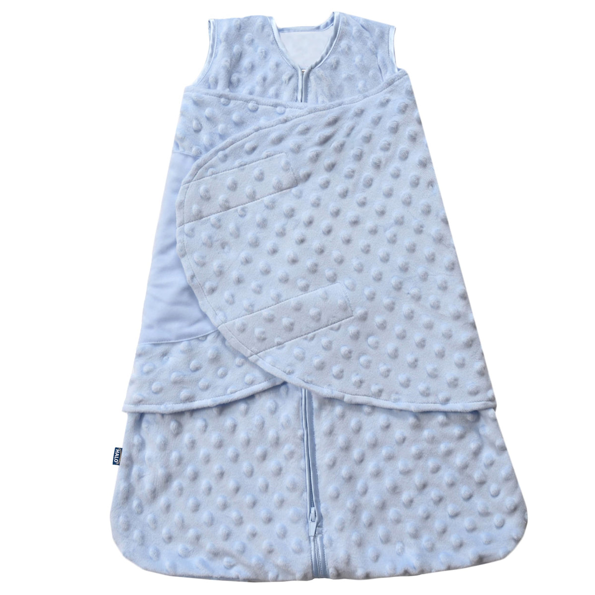 Halo Sleepsack Swaddle with 3-way adjustment for customizable sleep styles.